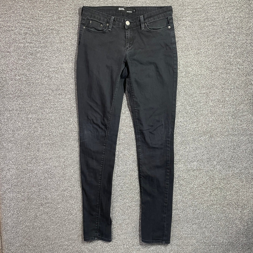 BDG Cigarette Jeans Womens 27 Faded Black Stretch Slim Fit Denim Pants Urban